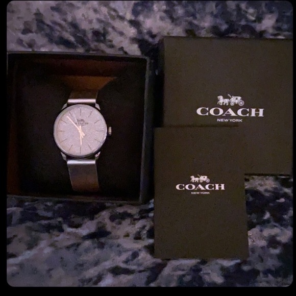 Coach Perry metallic silver and glitter face watch - Picture 4 of 8